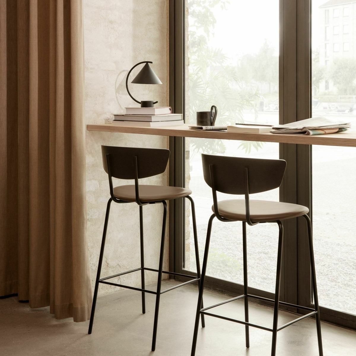 White Oiled Oak Counter Chair Herman - Ferm Living - The Cool Republic