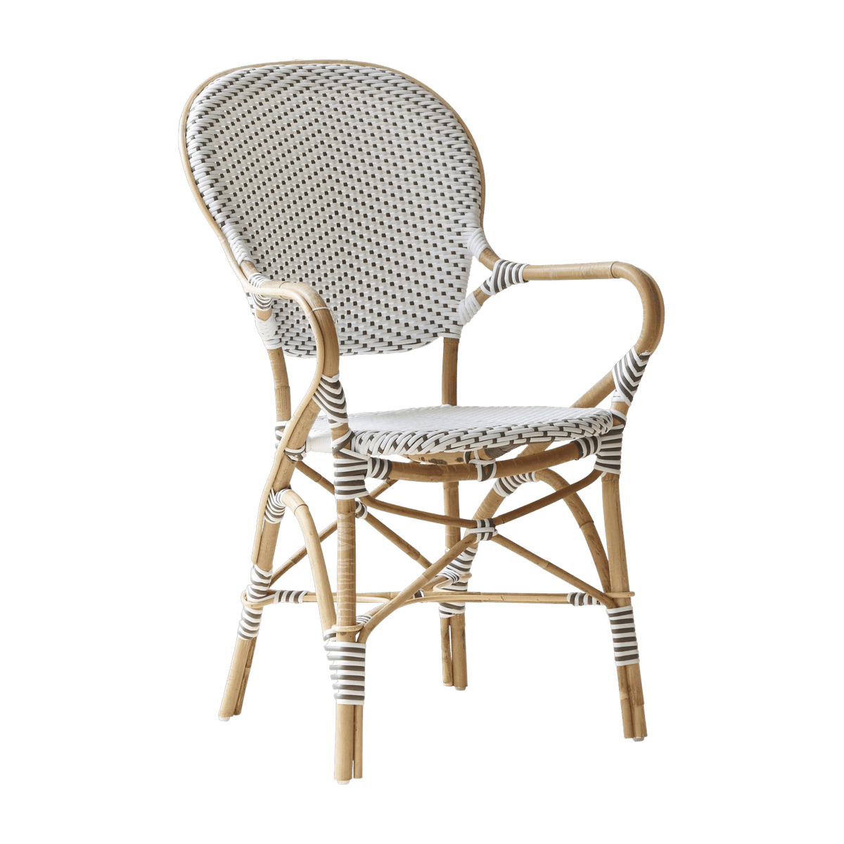 Chaise de jardin avec accoudoir bistrot blanc Isabelle - Sika Design - The Cool Republic