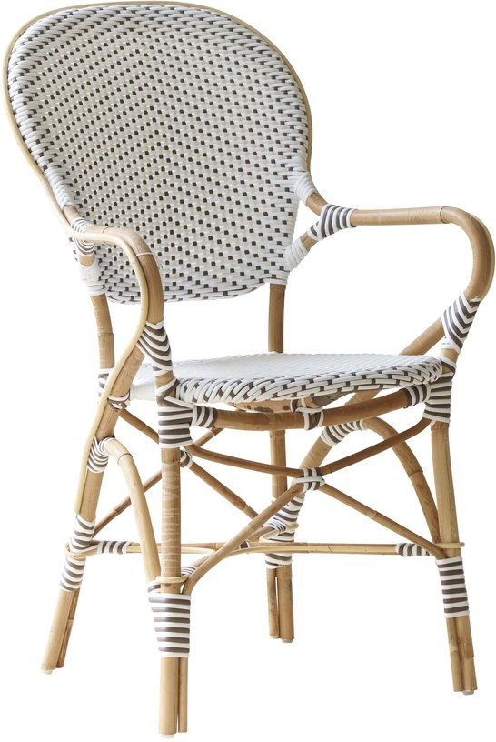 Chaise de jardin avec accoudoir bistrot blanc Isabelle - Sika Design - The Cool Republic