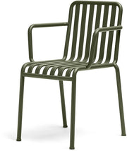 Chaise de jardin avec accoudoir en métal olive Palissade - HAY - The Cool Republic