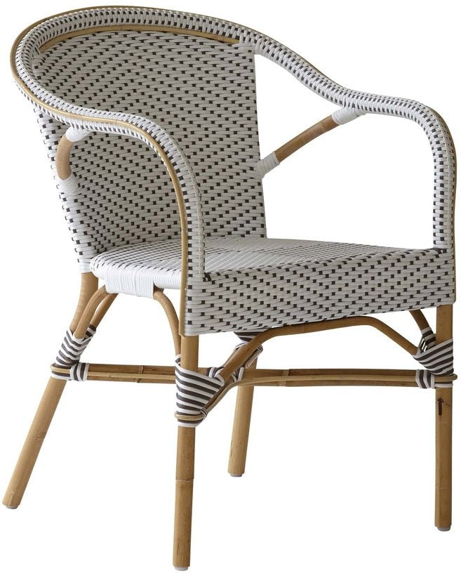 Chaise de jardin avec accoudoirs bistrot blanche Madeleine - Sika Design - The Cool Republic