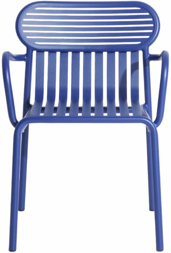 Chaise de jardin avec accoudoirs bleue Week end - Petite friture - The Cool Republic
