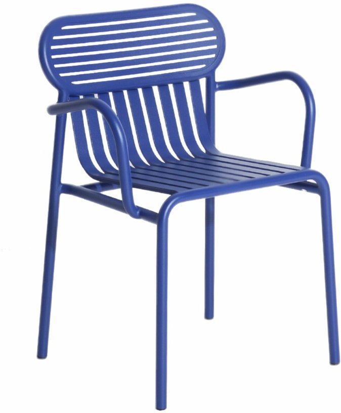 Chaise de jardin avec accoudoirs bleue Week end - Petite friture - The Cool Republic