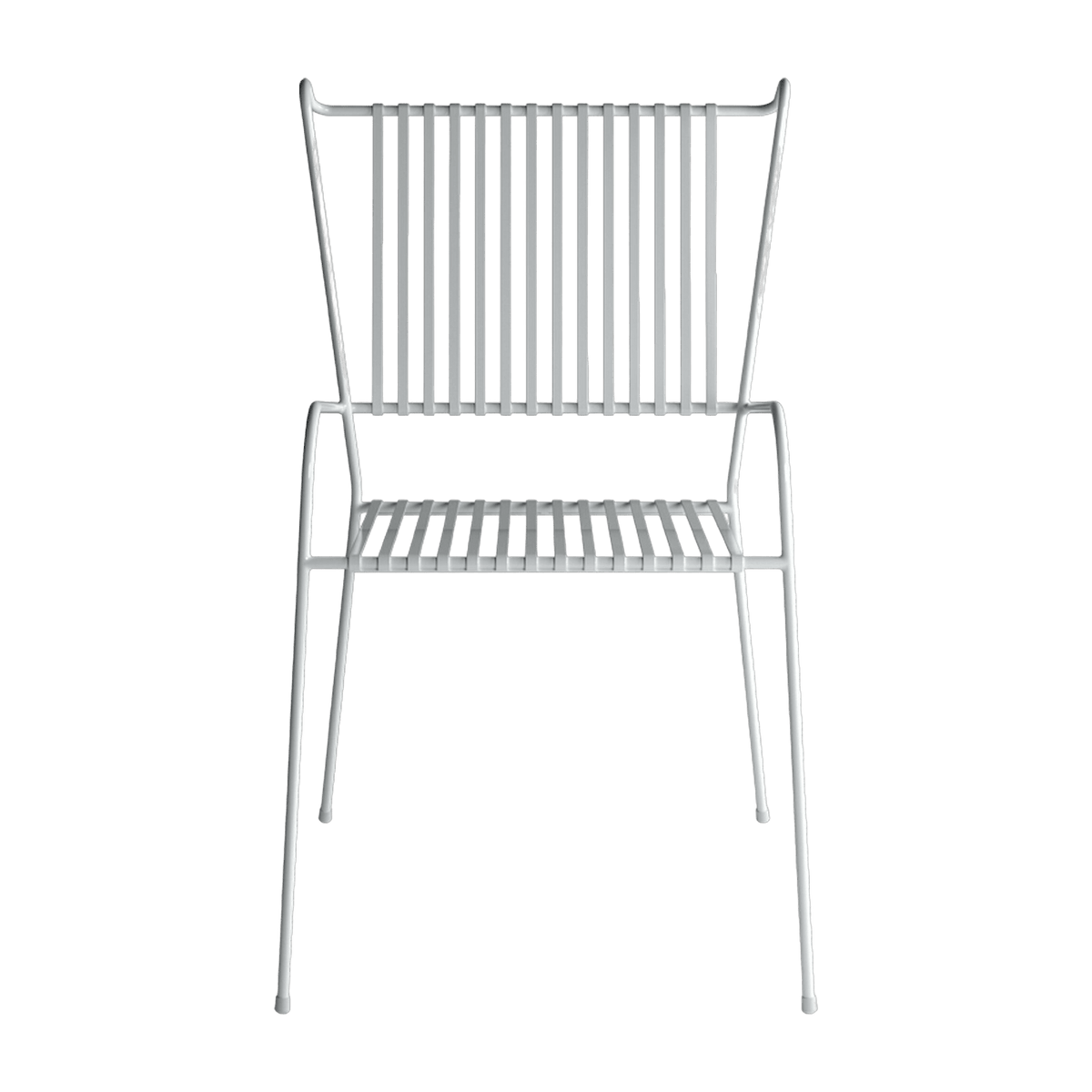 Chaise de jardin avec accoudoirs en acier blanc Capri - Cools Collection - The Cool Republic