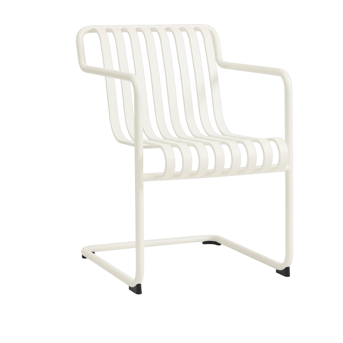 Chaise de jardin avec accoudoirs en acier blanc crème 54x65x80cm Palissade - HAY - The Cool Republic