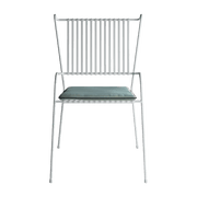 Chaise de jardin avec accoudoirs en acier blanc et coussin opale Capri - Cools Collection - The Cool Republic