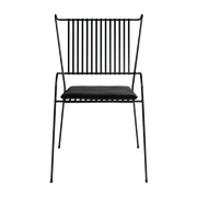 Chaise de jardin avec accoudoirs en acier et coussin noir Capri - Cools Collection - The Cool Republic