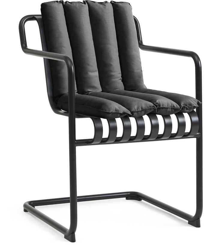 Chaise de jardin avec accoudoirs en acier gris anthracite 54x65x80cm Palissade - HAY - The Cool Republic