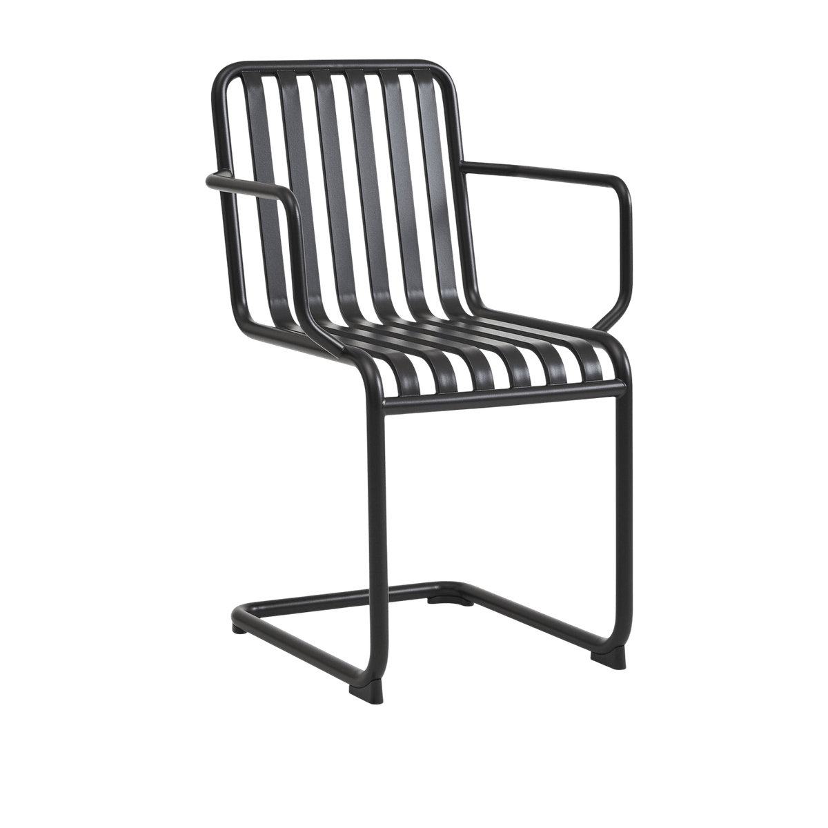 Chaise de jardin avec accoudoirs en acier gris anthracite Palissade - HAY - The Cool Republic