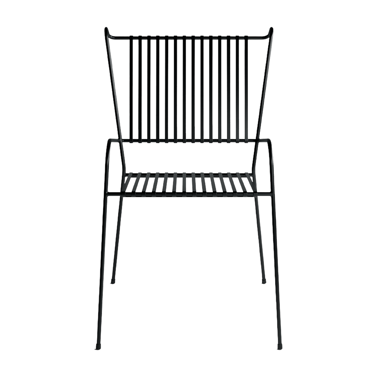 Chaise de jardin avec accoudoirs en acier noir Capri - Cools Collection - The Cool Republic