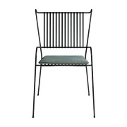 Chaise de jardin avec accoudoirs en acier noir et coussin opal Capri - Cools Collection - The Cool Republic