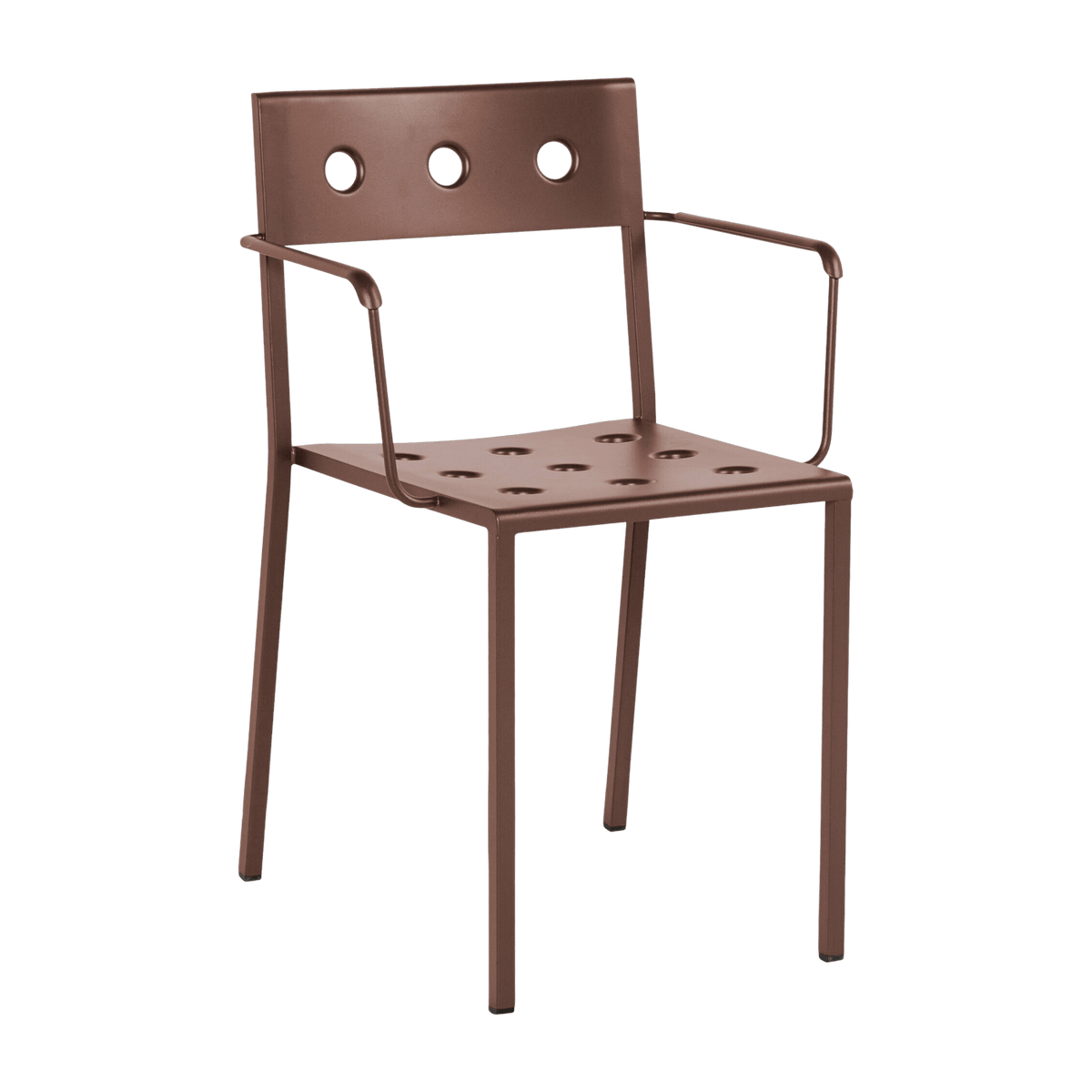 Chaise de jardin avec accoudoirs en acier rouge Balcony - HAY - The Cool Republic