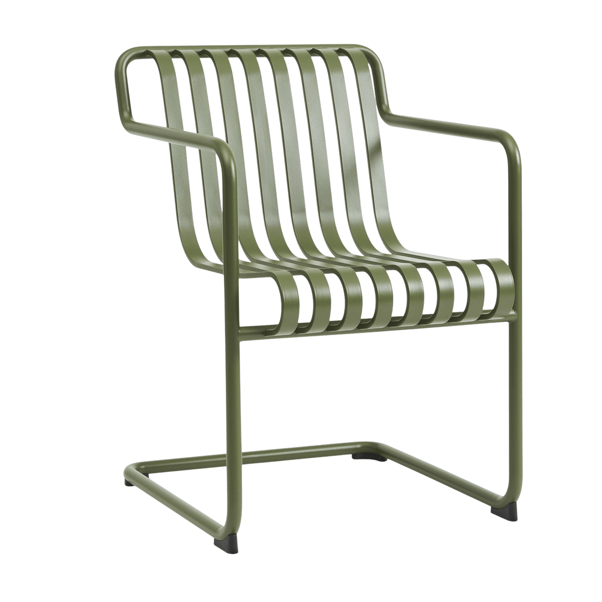 Chaise de jardin avec accoudoirs en acier vert olive 54x65x80cm Palissade - HAY - The Cool Republic