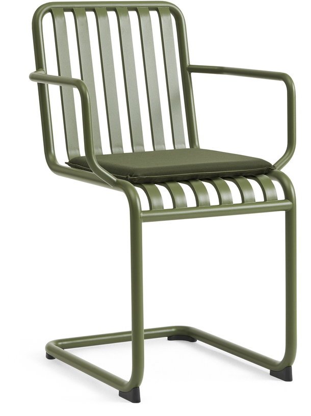 Chaise de jardin avec accoudoirs en acier vert Palissade - HAY - The Cool Republic
