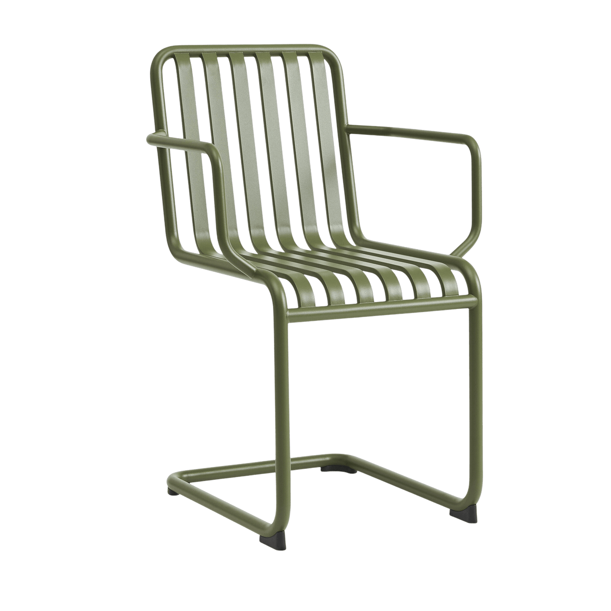 Chaise de jardin avec accoudoirs en acier vert Palissade - HAY - The Cool Republic