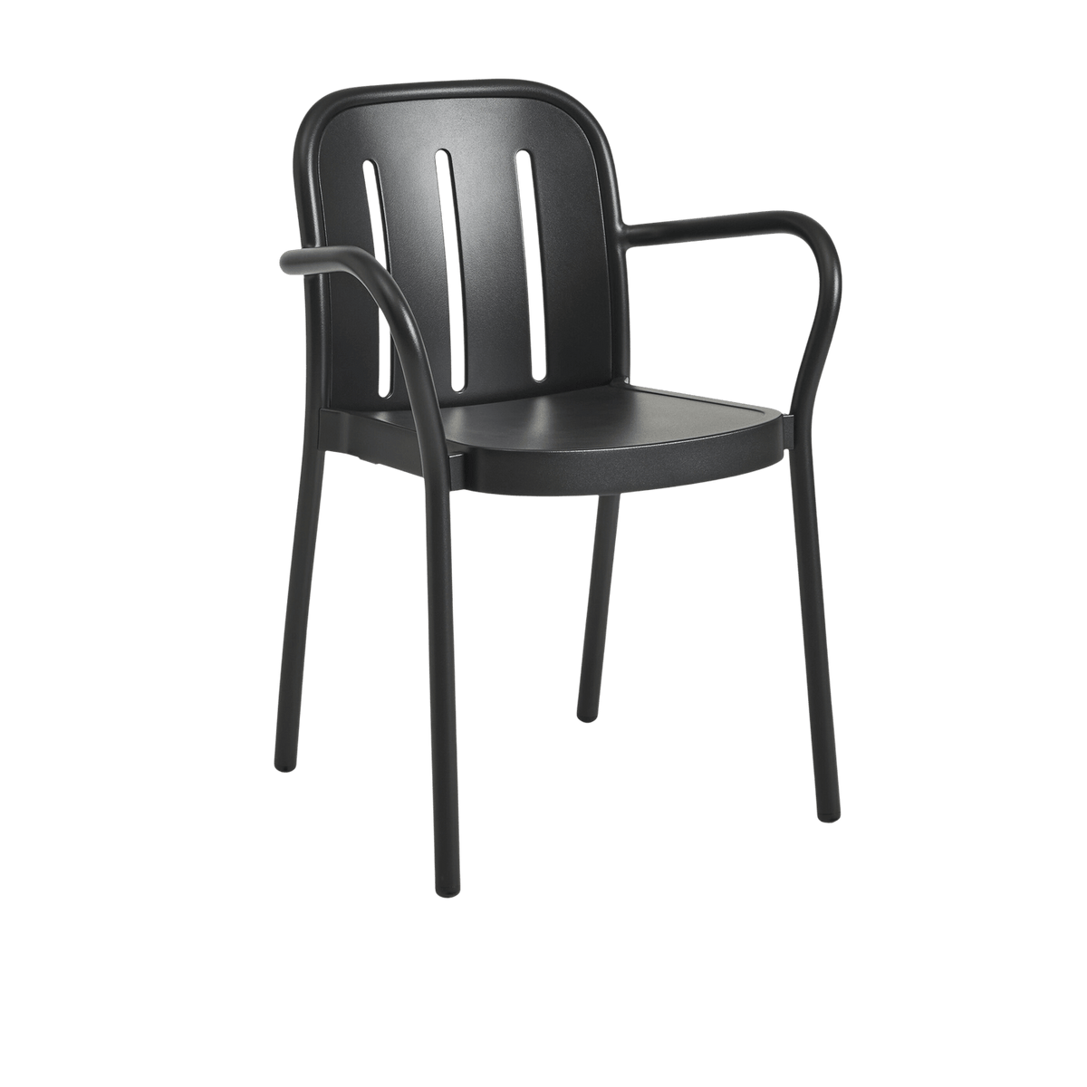 Chaise de jardin avec accoudoirs en métal anthracite Deville - HAY - The Cool Republic