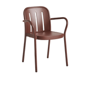 Chaise de jardin avec accoudoirs en métal rouge Deville - HAY - The Cool Republic