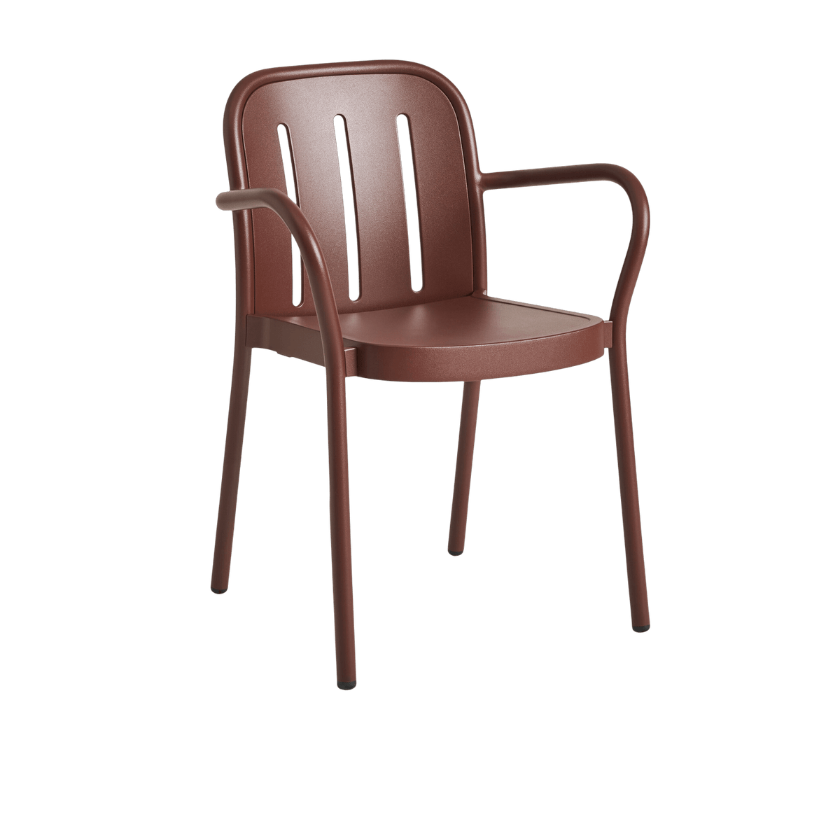 Chaise de jardin avec accoudoirs en métal rouge Deville - HAY - The Cool Republic