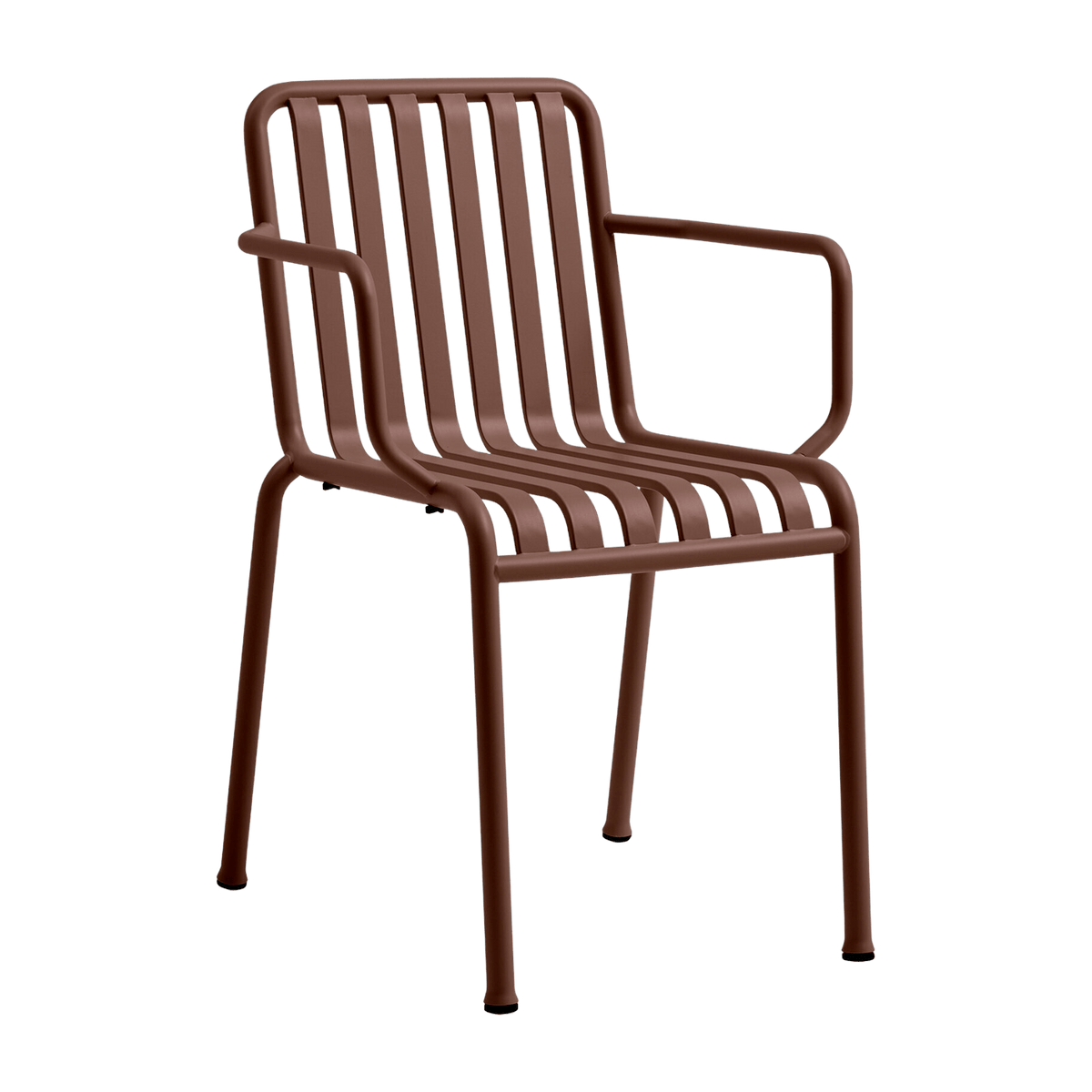 Chaise de jardin avec accoudoirs en métal rouge Palissade - HAY - The Cool Republic
