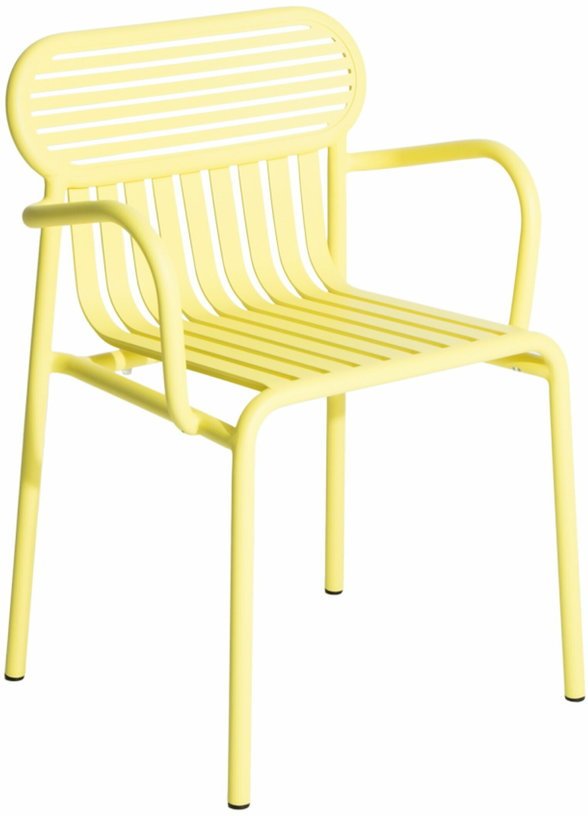 Chaise de jardin avec accoudoirs jaune Week - End - Petite Friture - The Cool Republic
