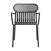 Chaise de jardin avec accoudoirs noire Week-End - Petite Friture - The Cool Republic