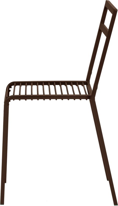 Chaise de jardin en acier brun cacao Oto - noo.ma - The Cool Republic