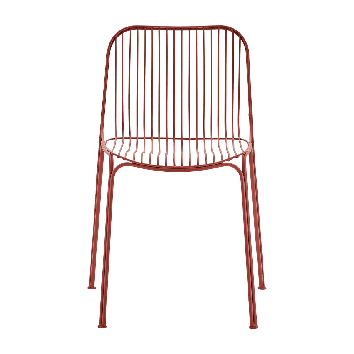 Chaise de jardin en acier rouge Hiray - Kartell - The Cool Republic