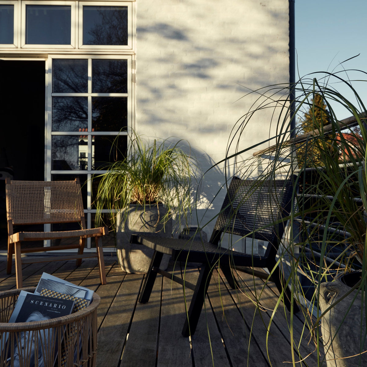 Chaise de jardin en osier naturel Vasai - Nordal - The Cool Republic