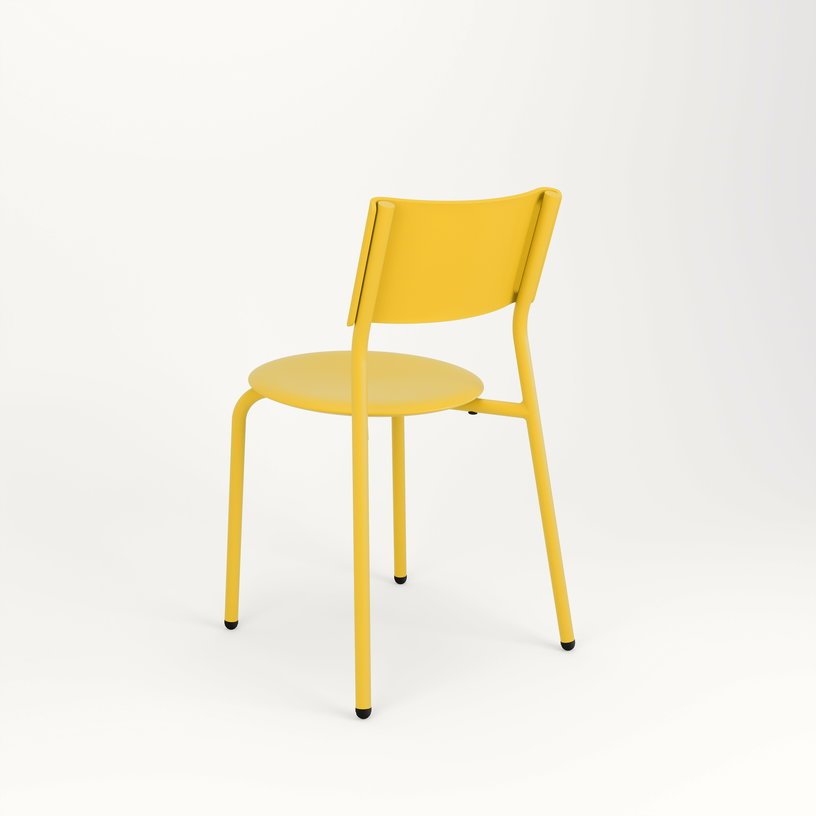 Chaise de jardin en plastique recyclé jaune Midi - TIPTOE - The Cool Republic