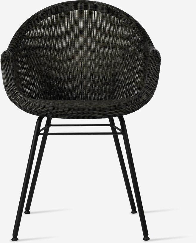 Chaise de repas extérieur acier noir Edgard - Vincent Sheppard - The Cool Republic