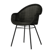 Chaise de repas extérieur acier noir Edgard - Vincent Sheppard - The Cool Republic