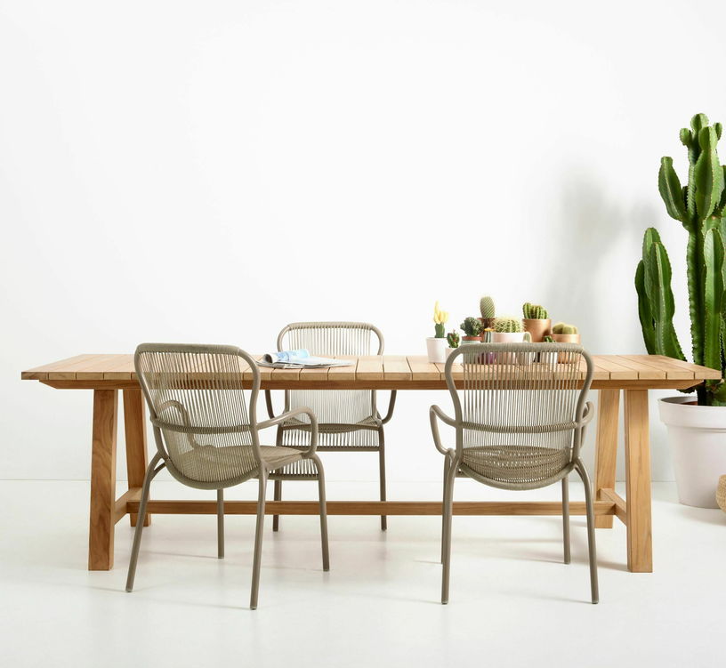 Chaise de repas extérieur taupe Loop - Vincent Sheppard - The Cool Republic