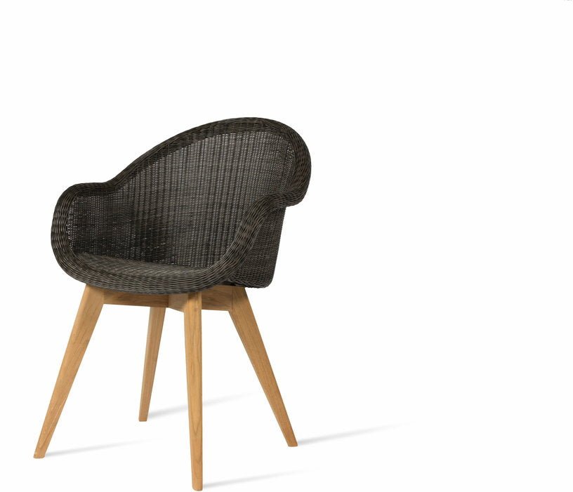 Chaise de repas extérieur teck massif mocca Edgard - Vincent Sheppard - The Cool Republic
