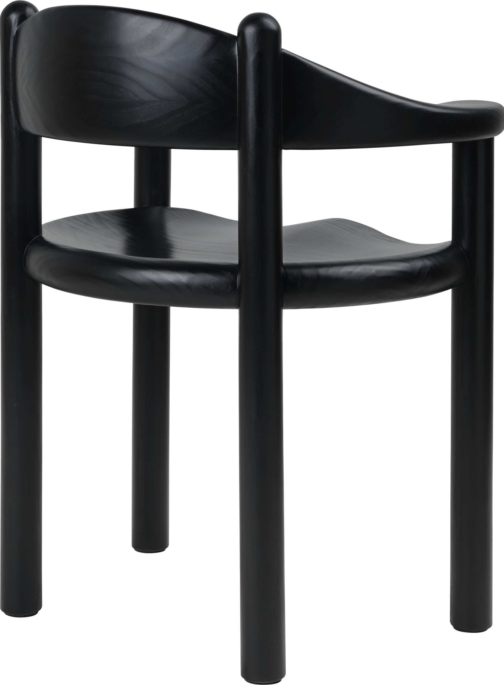Chaise de salle à manger avec accoudoirs en pin noir Daumiller - Gubi