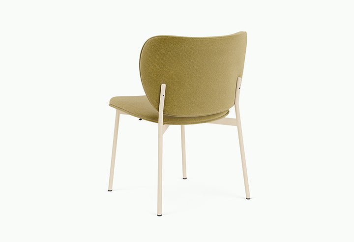 Chaise de salle à manger en acier beige et tissu vert pistache Eve - Fest Amsterdam - The Cool Republic