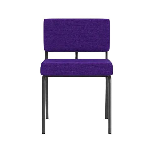 Chaise de salle à manger en acier noir et tissu violet Monday - Fest Amsterdam - The Cool Republic