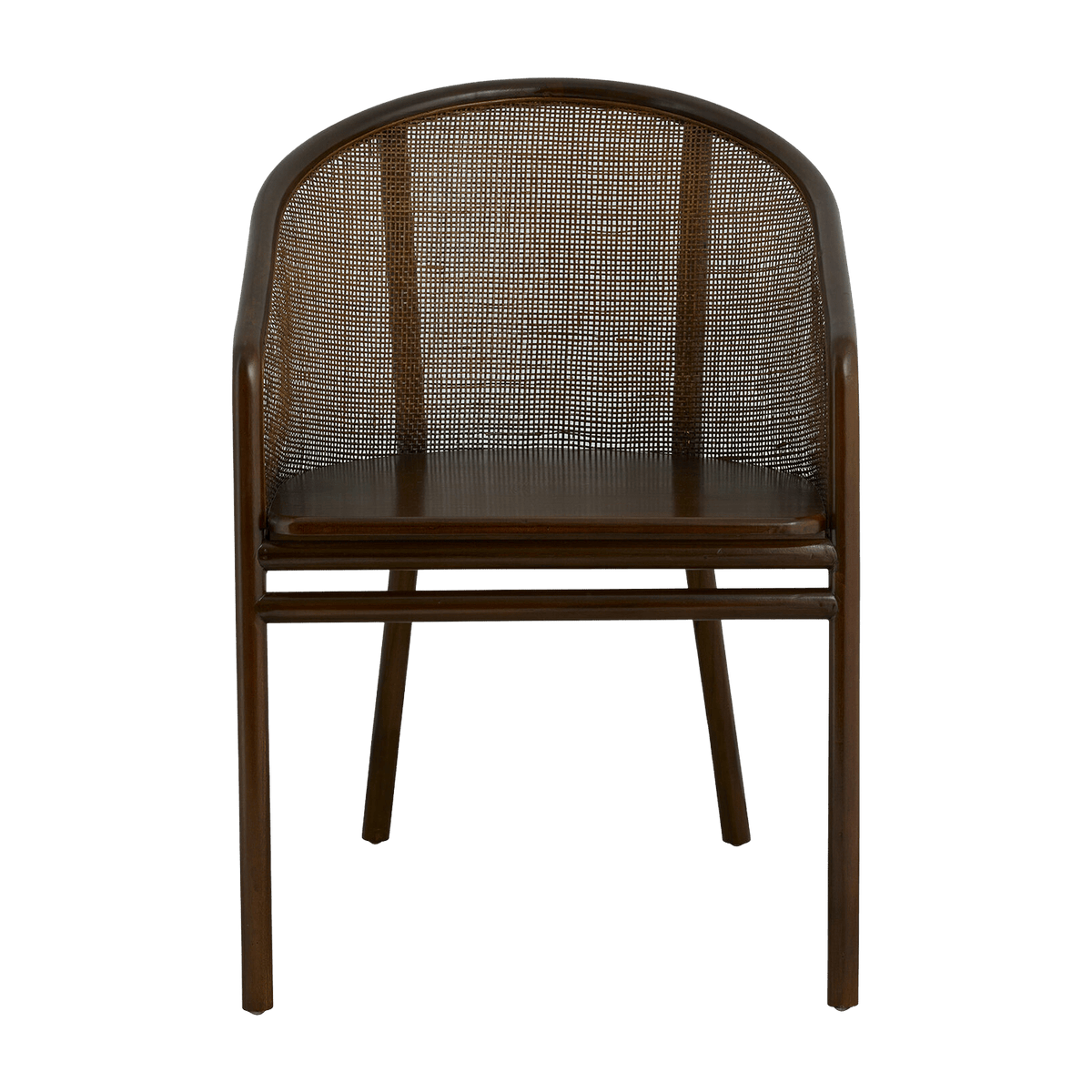 Chaise de salle à manger en rotin marron foncé Mosso - Nordal - The Cool Republic