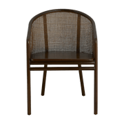 Chaise de salle à manger en rotin marron foncé Mosso - Nordal - The Cool Republic