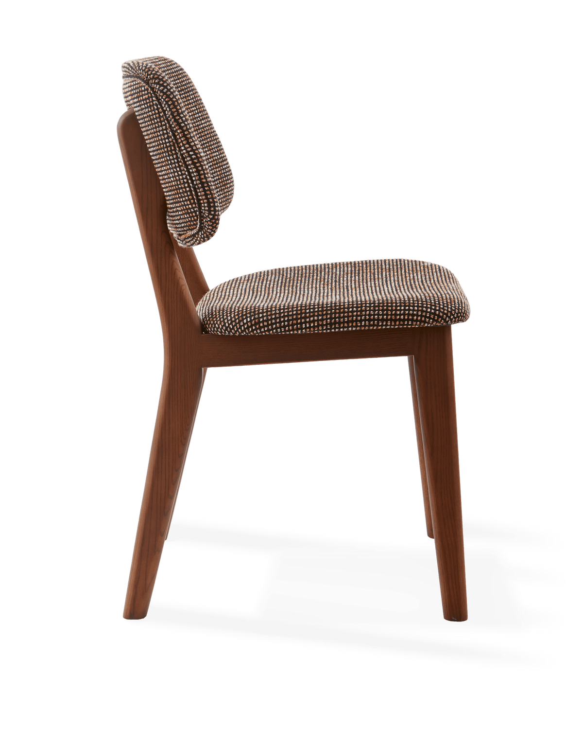 Chaise de salle à manger en tissu à motif marron et bois de frêne Speckled Happy Days - Pols Potten - The Cool Republic