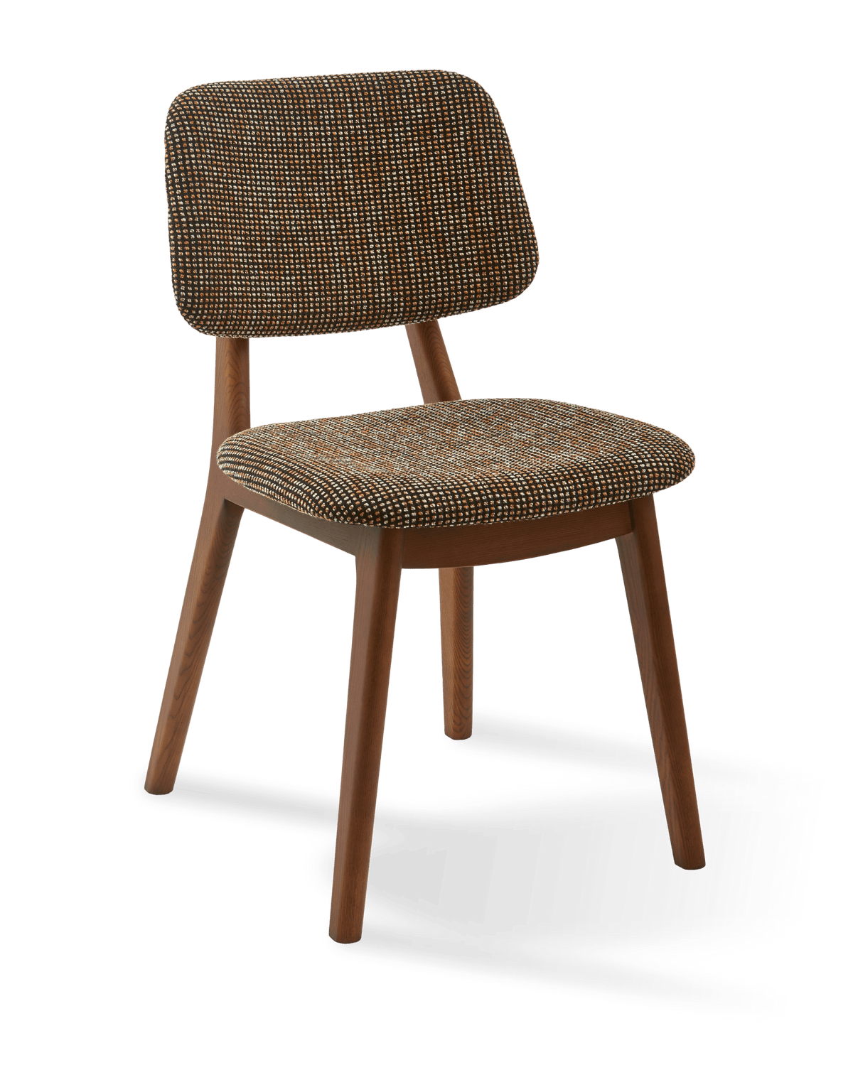 Chaise de salle à manger en tissu à motif marron et bois de frêne Speckled Happy Days - Pols Potten - The Cool Republic