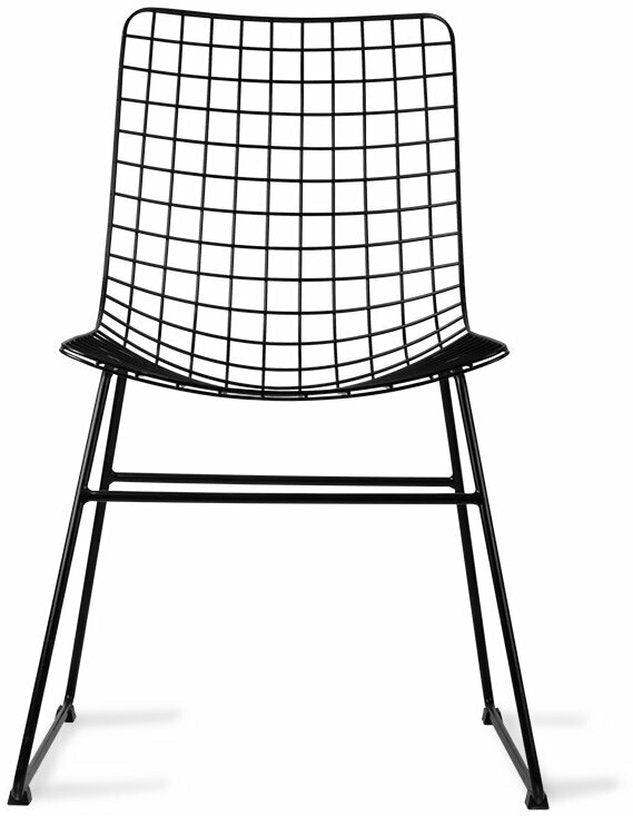 Chaise design en métal noir Wire - HKliving - The Cool Republic