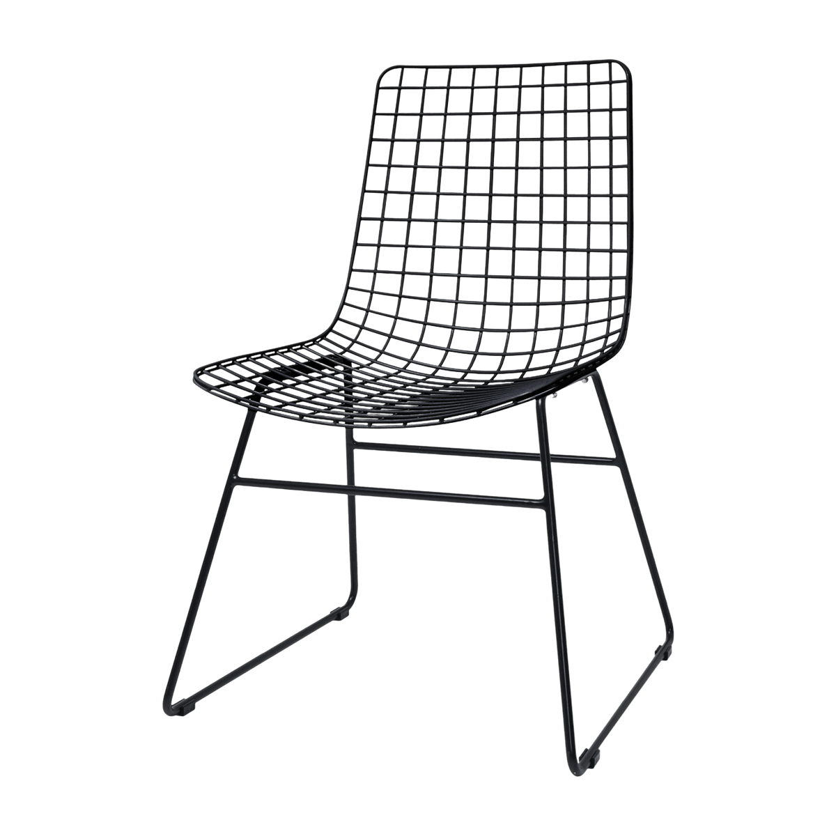Chaise design en métal noir Wire - HKliving - The Cool Republic