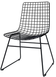 Chaise design en métal noir Wire - HKliving - The Cool Republic