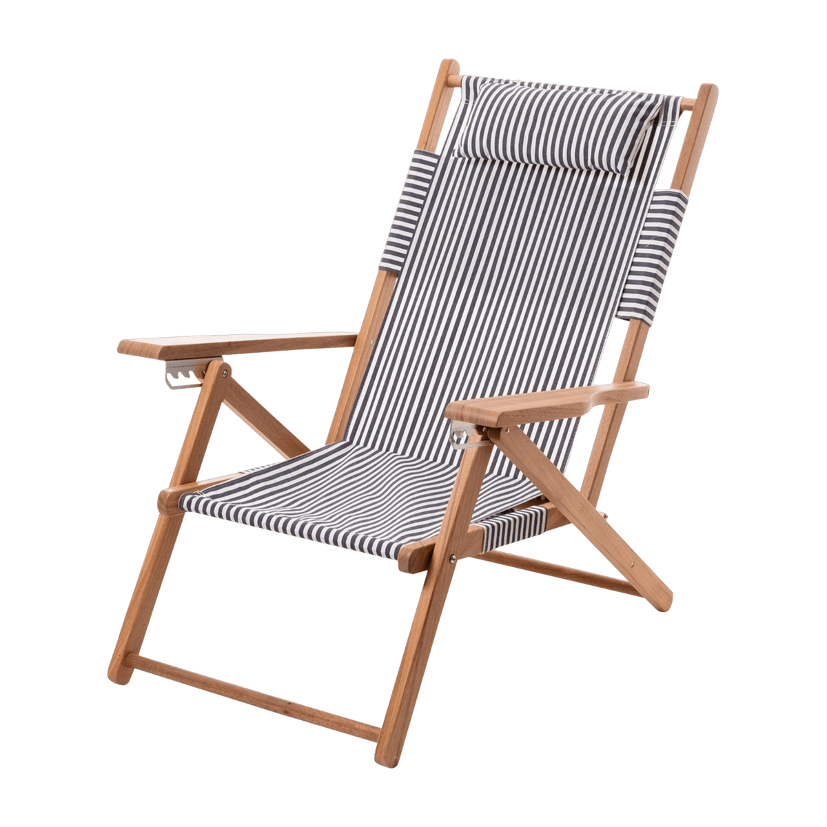 Chaise d'extérieur à rayures bleues et blanches Tommy - Business & Pleasure - The Cool Republic