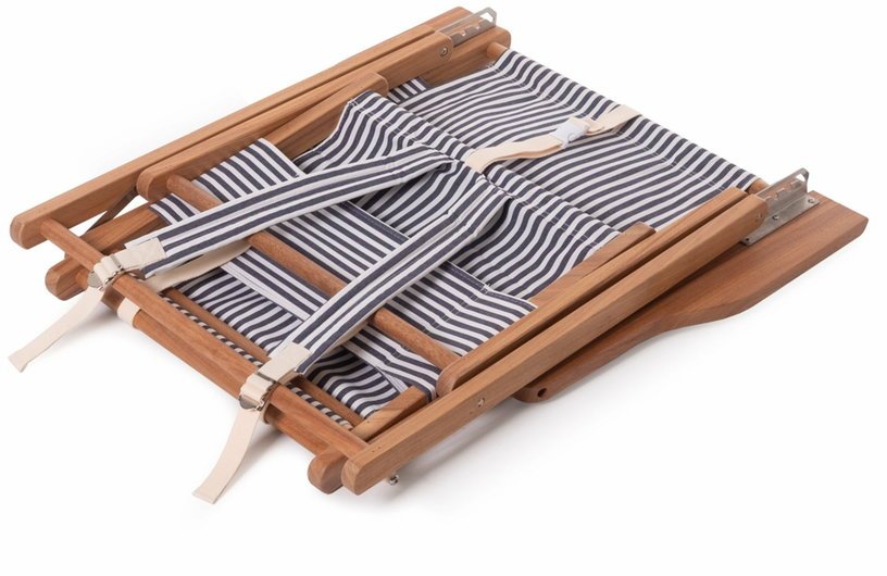 Chaise d'extérieur à rayures bleues et blanches Tommy - Business & Pleasure - The Cool Republic