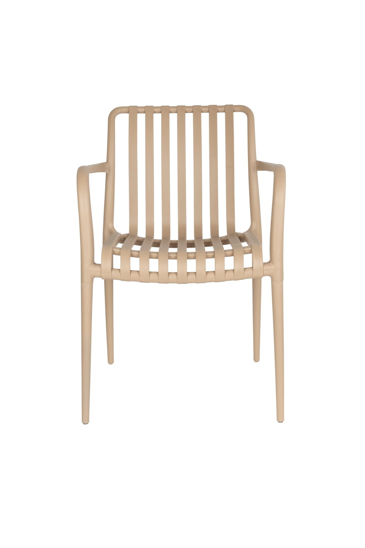 Chaise d'extérieur avec accoudoirs en plastique beige Cala - The Cool Republic - The Cool Republic