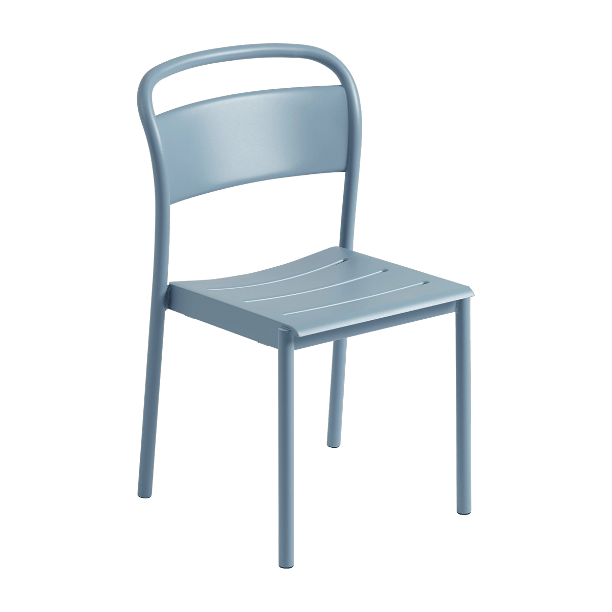 Chaise d'extérieur en acier bleu ciel Linear - Muuto - The Cool Republic