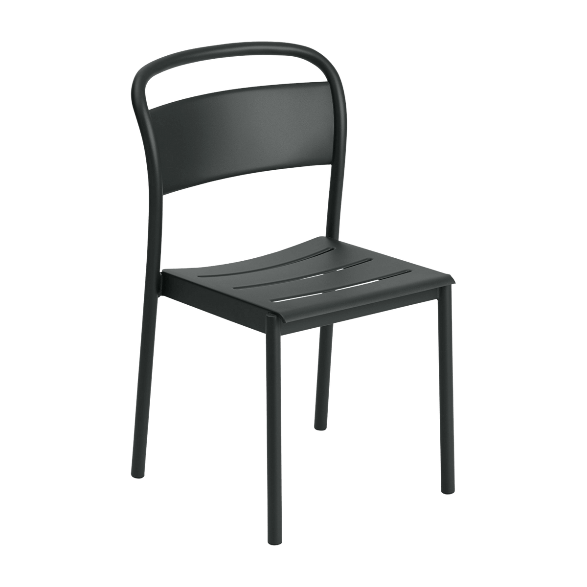 Chaise d'extérieur en acier noir Linear - Muuto - The Cool Republic