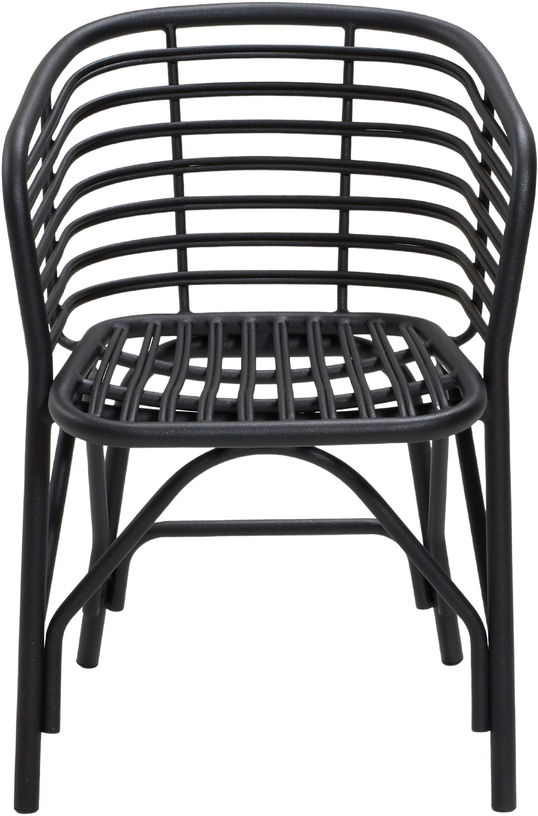 Chaise d'extérieur en aluminium noir Blend - Cane - Line - The Cool Republic