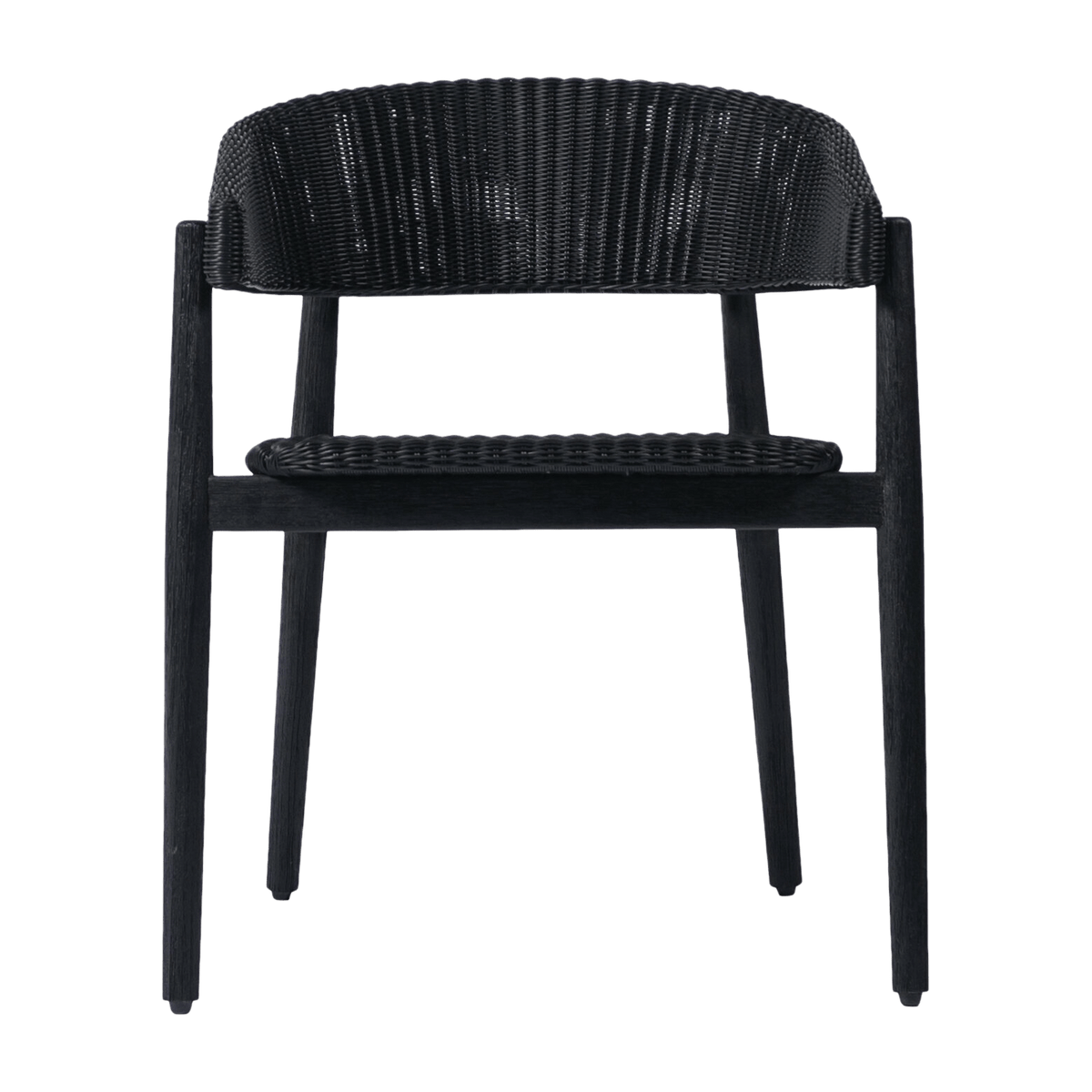Chaise d'extérieur teck massif noir Mona - Vincent Sheppard - The Cool Republic